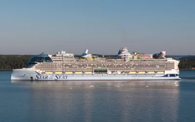 Royal Caribbean revela primeiras imagens do novo navio Star of the Seas, com estreia marcada para agosto de 2025